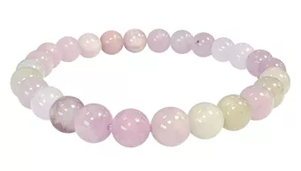 Bransoletka Kunzite Multikolorowe koraliki AA 7mm