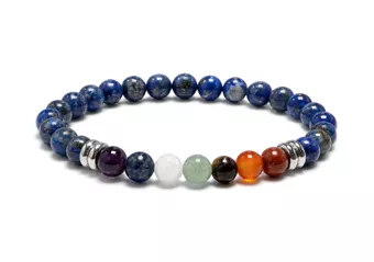 Bransoletka z Lapis Lazuli 7 Czakr A Koraliki 6 mm