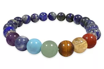Bransoletka Lapis Lazuli 7 Czakr AB koraliki 8mm