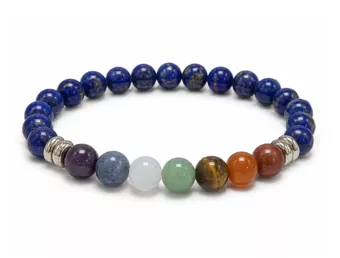 Bransoletka Lapis Lazuli 7 Czakr AB koraliki 8mm