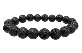 Bransoletka z Kamienia Lawowego AB koraliki 10mm