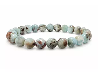 Bransoletka Larimar AB koraliki 8mm