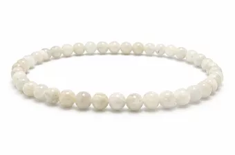 Bransoletka z Białego Kamienia Księżycowego Perysterytu A koraliki 4-5mm
