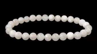 Bransoletka z Białego Kamienia Księżycowego Perysterytu AB koraliki 6-7mm