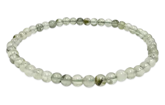 Bransoletka Prehnit A koralikami 4mm
