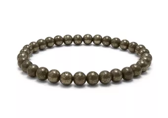 Bransoletka z Pirytu A koraliki 6mm