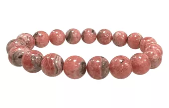 Bransoletka z Rodochrozytu Argentyńskiego A koraliki 9.5-10.5mm