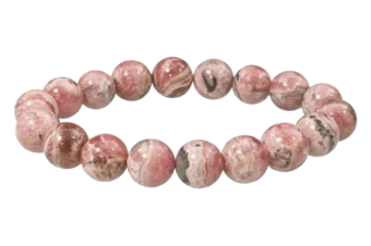 Bransoletka z rodochrozytu Argentyna koraliki A 11-12mm