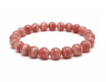 Bransoletka z Rodochrozytu Argentyńskiego AAAA koraliki 7.5-8.5mm