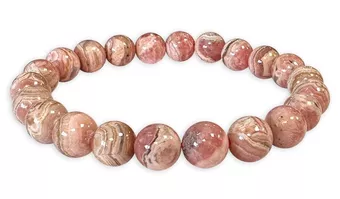 Bransoletka z rodochrozytu Argentyna koraliki A 8,5-9,5 mm