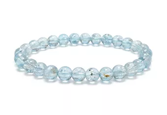 Bransoletka Niebieski Topaz AAA koraliki 6-7mm