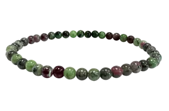 Bransoletka Ruby Zoisite z koralikami 4mm