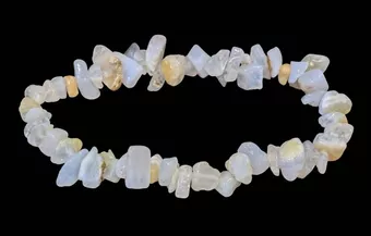 Bransoletka Niebieskie Chalcedonowe chipsy 5-8mm 18cm