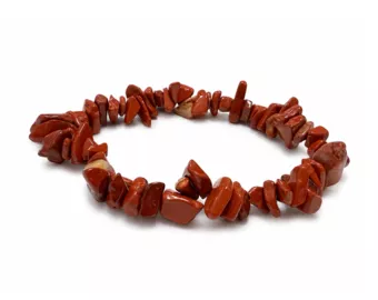 Bransoletka Chips z Czerwonego Jaspisu AB 5-8mm