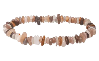 Wielobarwna bransoletka z kamieni księżycowych typu adular AA chipy 5-8mm 18cm