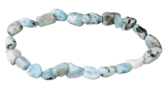 Bransoletka z kamieni obtaczanych Larimar AA 5-8 mm