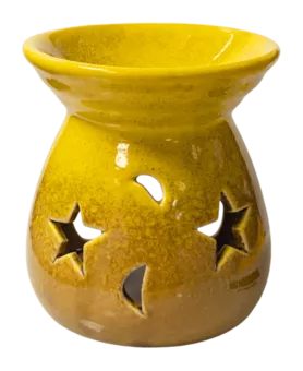 Ceramiczny palnik olejowy w kolorze żółtym gradientowym 8,5 cm