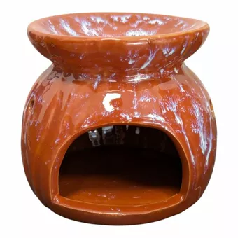 Jasnoczerwony ceramiczny kominek olejowy