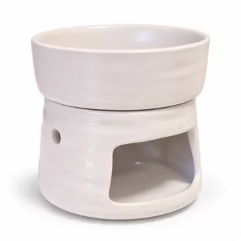 Kadzielniczka Ceramiczna w Kolorze Kości Słoniowej 9,3 cm