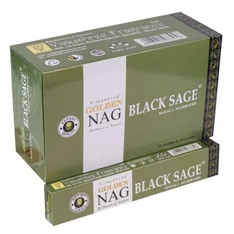 Kadzidełka Vijayshree Golden Nag Black Sage 15g