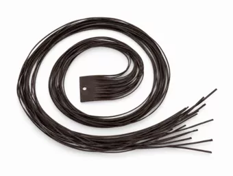 Zestaw 20 Płaskich Brązowych Rzemieni Skórzanych 2 mm × 120 cm do Zawieszek
