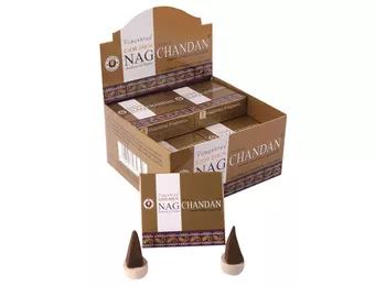 Incenso Vijayshree Golden Nag Chandan em Cones