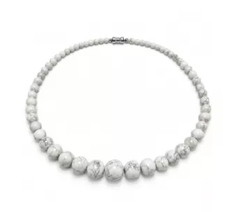 Naszyjnik Stopniowany z Howlitu A Koraliki 4-14 mm 50 cm
