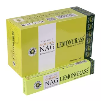 Kadzidełka Vijayshree Golden Nag Lemon Grass 15g