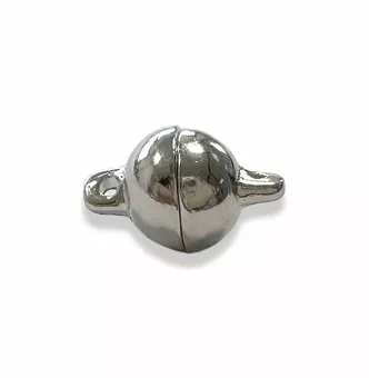 Srebrne metalowe zapięcie magnetyczne w kształcie kulki 8mm x20