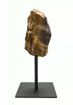 Surowe Tygrysie Oko na Czarnym Metalowym Stojaku 17-20 cm 400-700 g