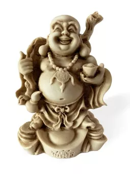 Budda Szczęścia z żywicy 12cm