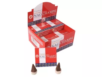 Kadzidło Vijayshree Golden Nag Champa w Stożkach