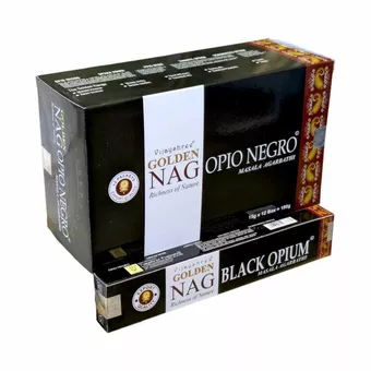 Kadzidełka Vijayshree Golden Nag Black Opium 15g