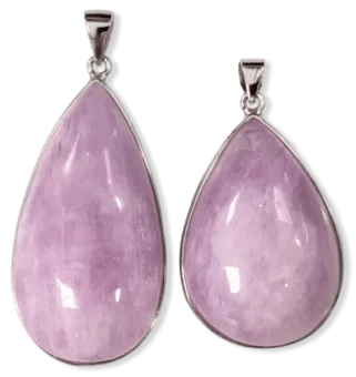 Zawieszka ze srebra 925 Kunzite AA+ 2 sztuki 21.84g