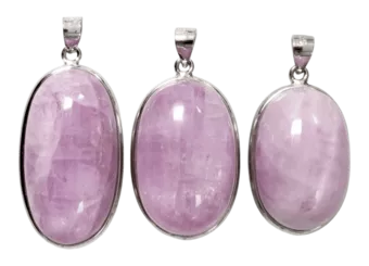 Zawieszka ze srebra 925 Kunzite AA+ 3 sztuki 24,19g