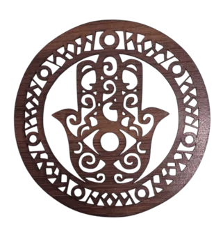 Magnetyczny drewniany znak Ręka Fatimy 18 cm do HMD999