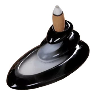 Uchwyt na kadzidełko z przepływem zwrotnym Ceramiczny Pirogue 13cm