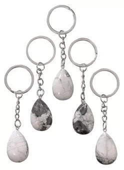 Brelok Howlite Drop A 30mm x 5