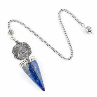 Wahadełko z lapis-lazuli A z posrebrzanym okiem ochronnym