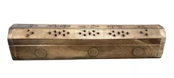 Kadzielnica Papri Wood Box Flower of Life 30cm x2