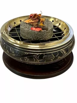 Palnik mosiężny Płyta drewniana i ruszt x 2 szt.