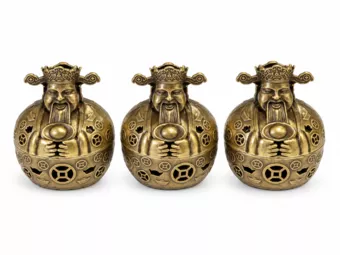 Kadzielniczka Bóg Bogactwa 4 cm – Zestaw 3 szt.