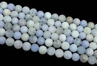 Wielokolorowe koraliki akwamarynowe 8-9mm na nitce 40cm