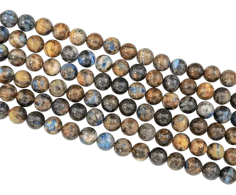 Koraliki chryzokola 8-9mm na drucie 40cm