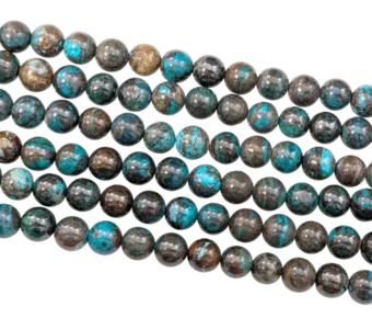 Chryzokola z Kongo AA 8mm na drucie 40cm