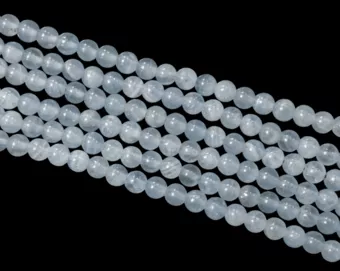 Niebieskie koraliki kalcytowe AAA 5,5mm na drucie 40cm