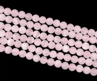 Różowy kalcyt AA 6mm na drucie 40cm