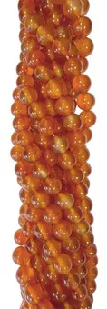 Sznur Okrągłych Koralików z Karneolu A 4mm