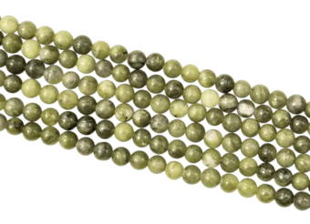 Koraliki Jade Nefryt A o średnicy 4mm na druciku o długości 40cm