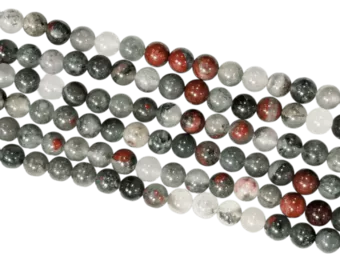 Sznur Koralików Okrągłych Jaspis Krwawnik Bloodstone AB 6 mm
